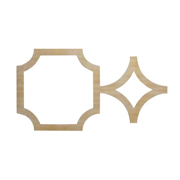 Ekena Millwork 13 3/8 in. x 7 3/8 in. x 1/4 in. Birch Extra Small Anderson Decorative Fretwork Wood Wall Panels (50-Pack)
