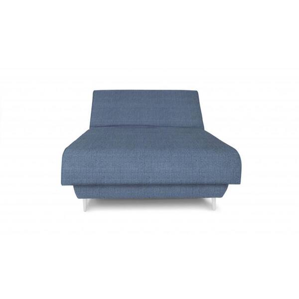 HomeRoots Amelia Navy Blue Adjustable Hybrid Storage Bed with Full Mattress