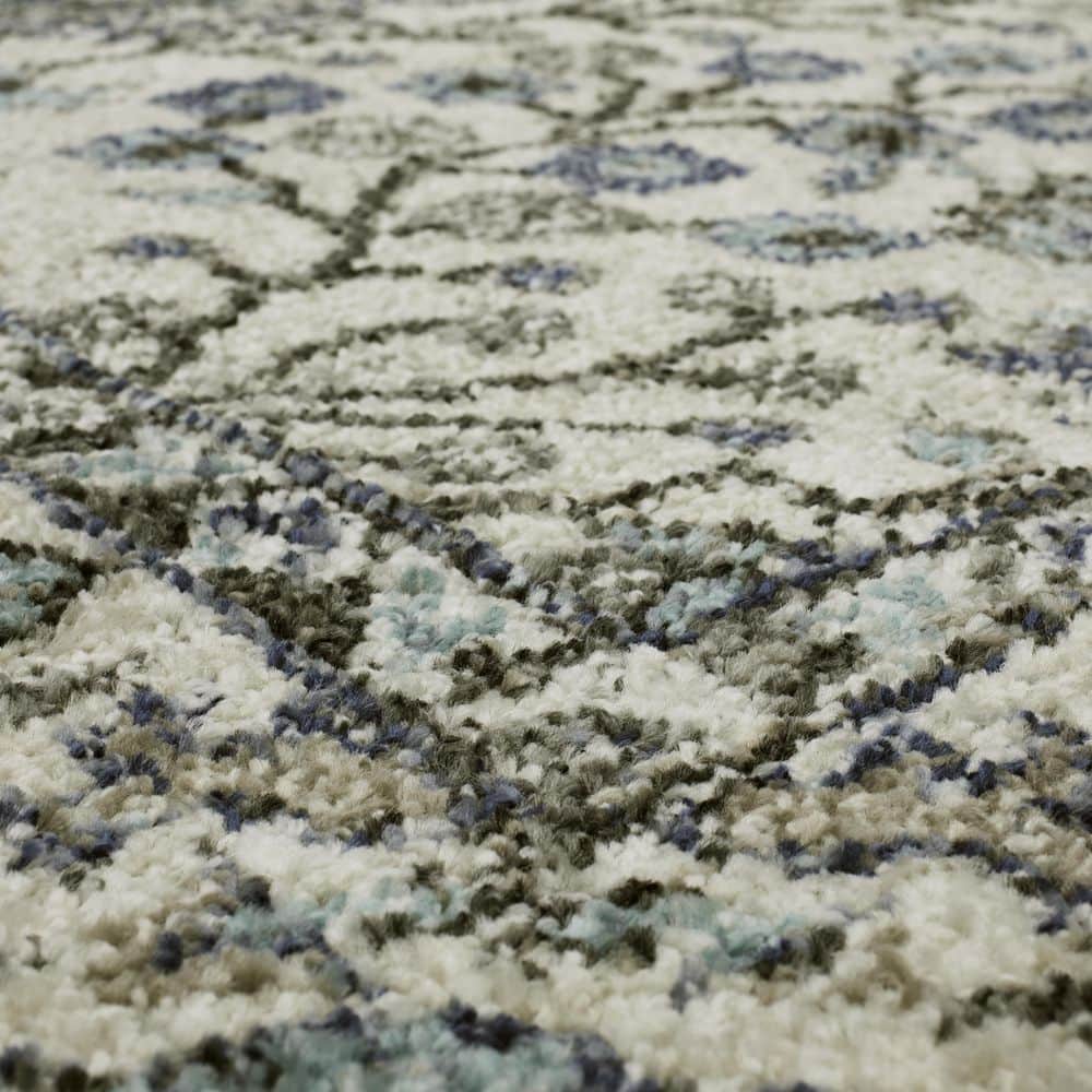 Bonilla Blue Floral Medallion 1'11" x 3'0" Synthetic Area Rug