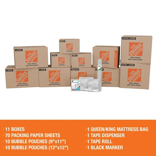 The Home Depot 11-Box Bedroom Moving Box Kit