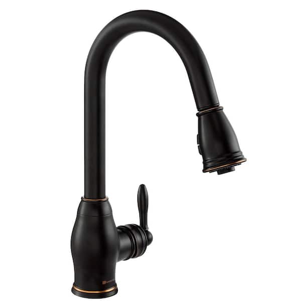 Glacier Bay Newbury Single-Handle Pull-Down Sprayer Kitchen Faucet in Oil-Rubbed Bronze