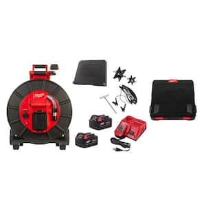 18-Volt Lithium-Ion Cordless 200 ft. Pipeline Inspection System Image Reel Kit with Inspection System Monitor (2-Tool)