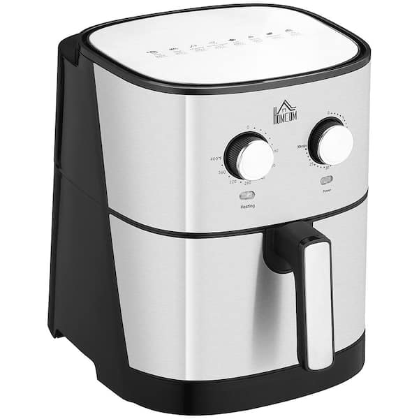 AULEDIO 1700W 6.9 Quart Silver Steel Air Fryer