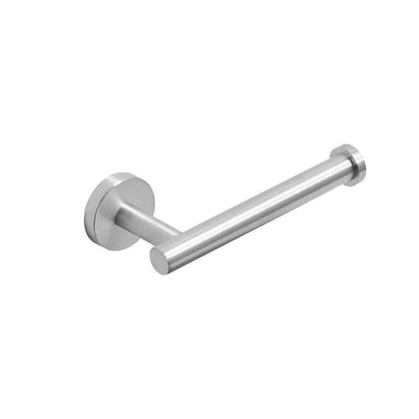 taholi Wall-Mount Single Post Toilet Paper Holder in Brushed Nickel