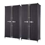 PRO 36 in. W x 75.7 in. H x 24 in. D 18-Gauge Steel Garage Cabinet Locker in Black