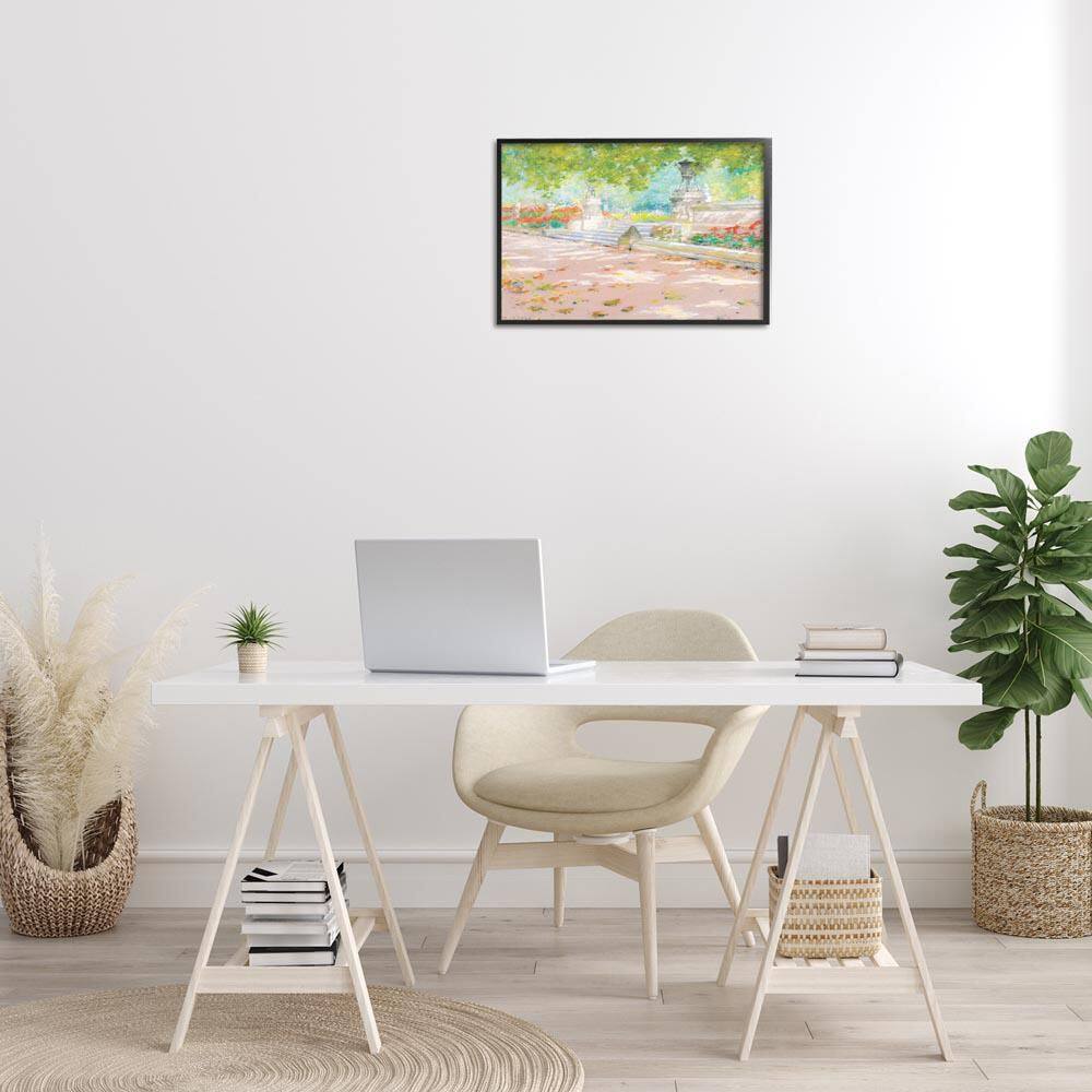 Summer Sunlight in Park by LSR Design Studio Black Framed Nature Giclee Art Print 16 in. x 24 in. price history on PriceWatchPro