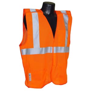 Cl 2 Orange 5x Mesh Breakaway Safety Vest