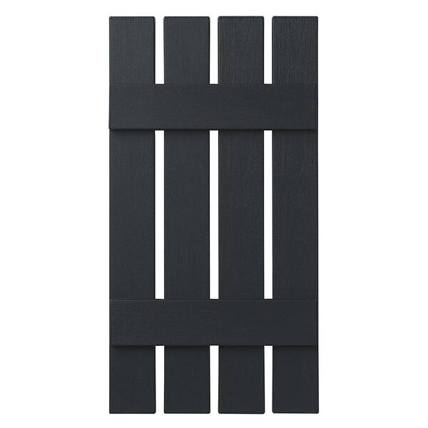 Ply Gem 16 in. x 31 in. Polypropylene 4-Board Open Board and Batten Shutters Pair in Blackwatch Green