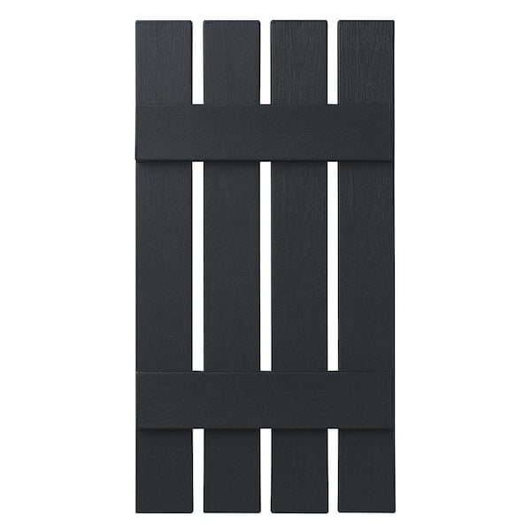Ply Gem 16 in. x 39 in. Polypropylene 4-Board Open Board and Batten Shutters Pair in Blackwatch Green