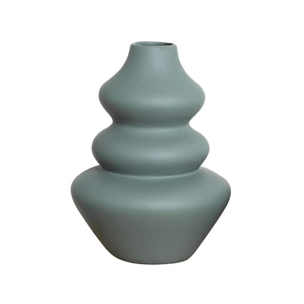 Afoxsos Ceramic Vase Modern Vase for Decor, Flower Vases for Home Decor Living Room Centerpieces for Dining Table, Gray