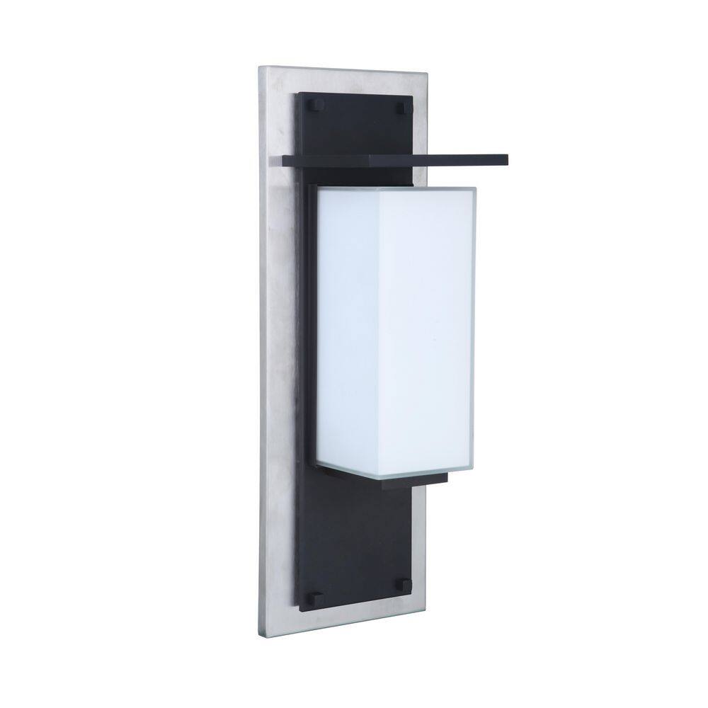 24" Stainless Steel and Midnight LED Wall Lantern Sconce