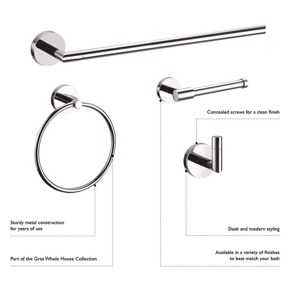 Satin Nickel Wall Mounted Single Robe Hook