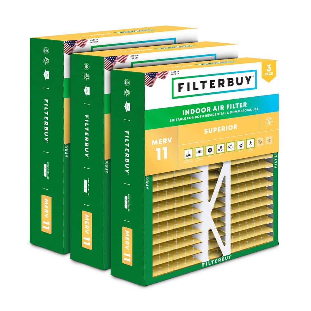 20 in. x 20 in. x 5 in. MERV 11 (FPR 7) Allergen Defense Pleated HVAC AC Furnace Air Filters for Honeywell (3-Pack) price history on PriceWatchPro