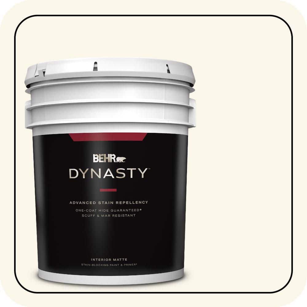 BEHR DYNASTY 5 gal. #PWN-30 Clear Moon Matte Interior Stain-Blocking Paint  & Primer 165005 - The Home Depot