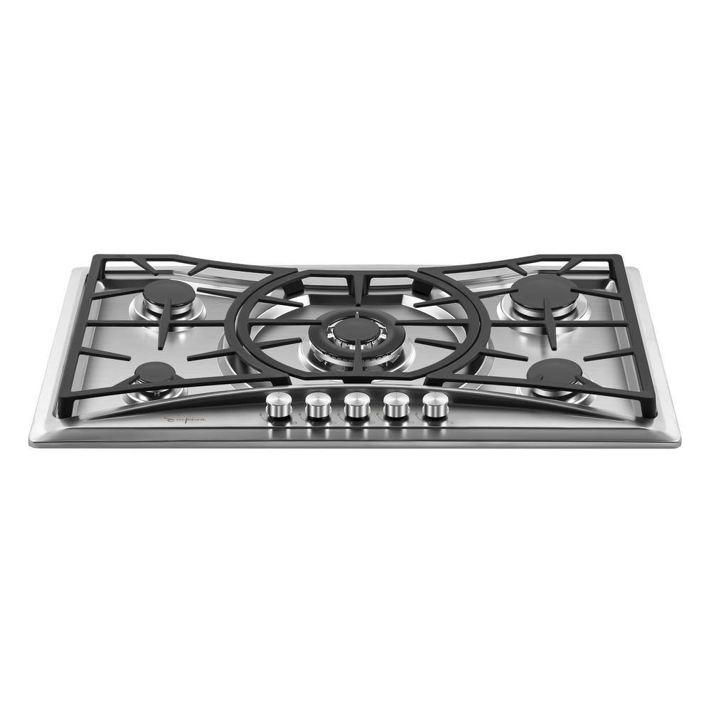 Empava 36" Stainless Steel 5 Burner Gas Cooktop