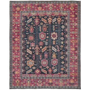 2 x 3 Pink and Blue Floral Area Rug