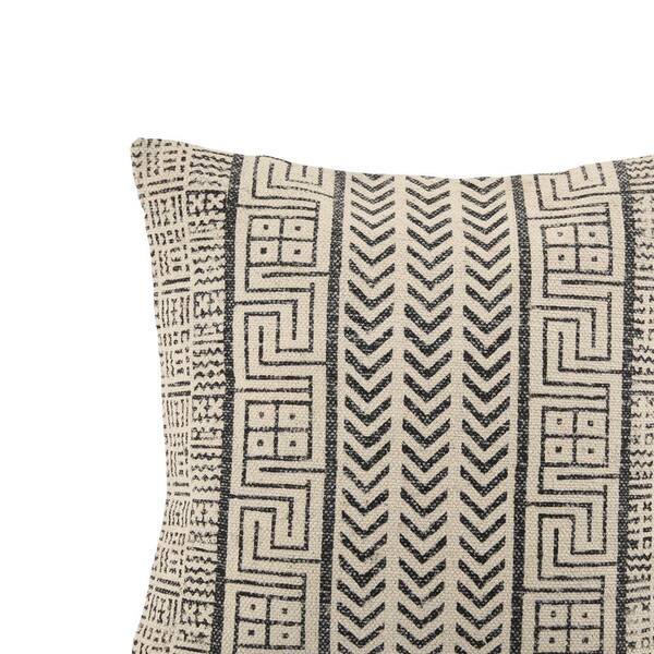 Home Decorators Collection Light Beige Geometric Tribal 18 in. x