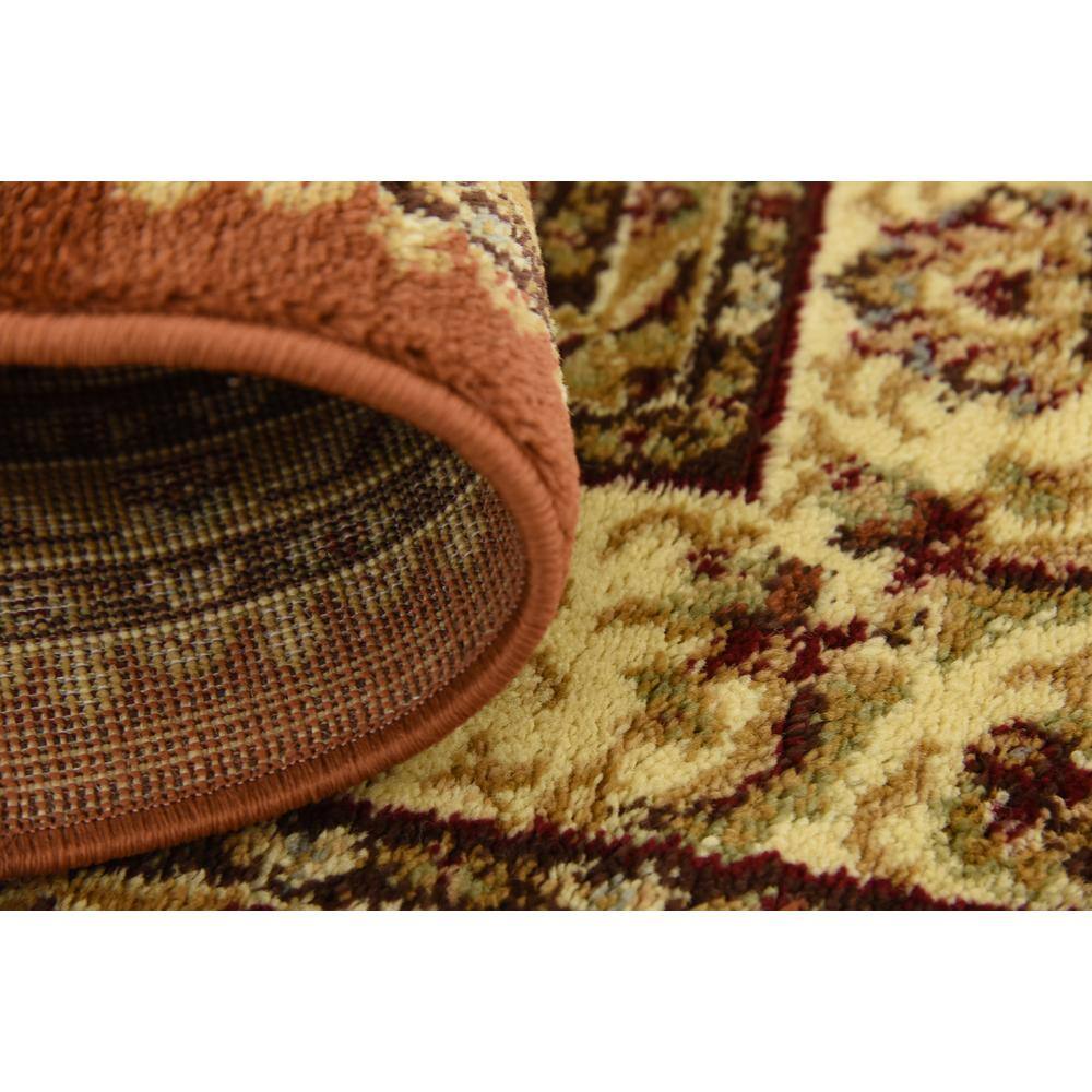 Aditi Brick Red Square Synthetic Easy-Care Rug - 4' x 4'