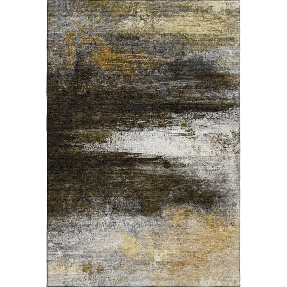 Mayfield Premium Machine Washable Abstract AMF2016 Chocolate 5 ft. x 7 ft. 6 in. Area Rug price history on PriceWatchPro