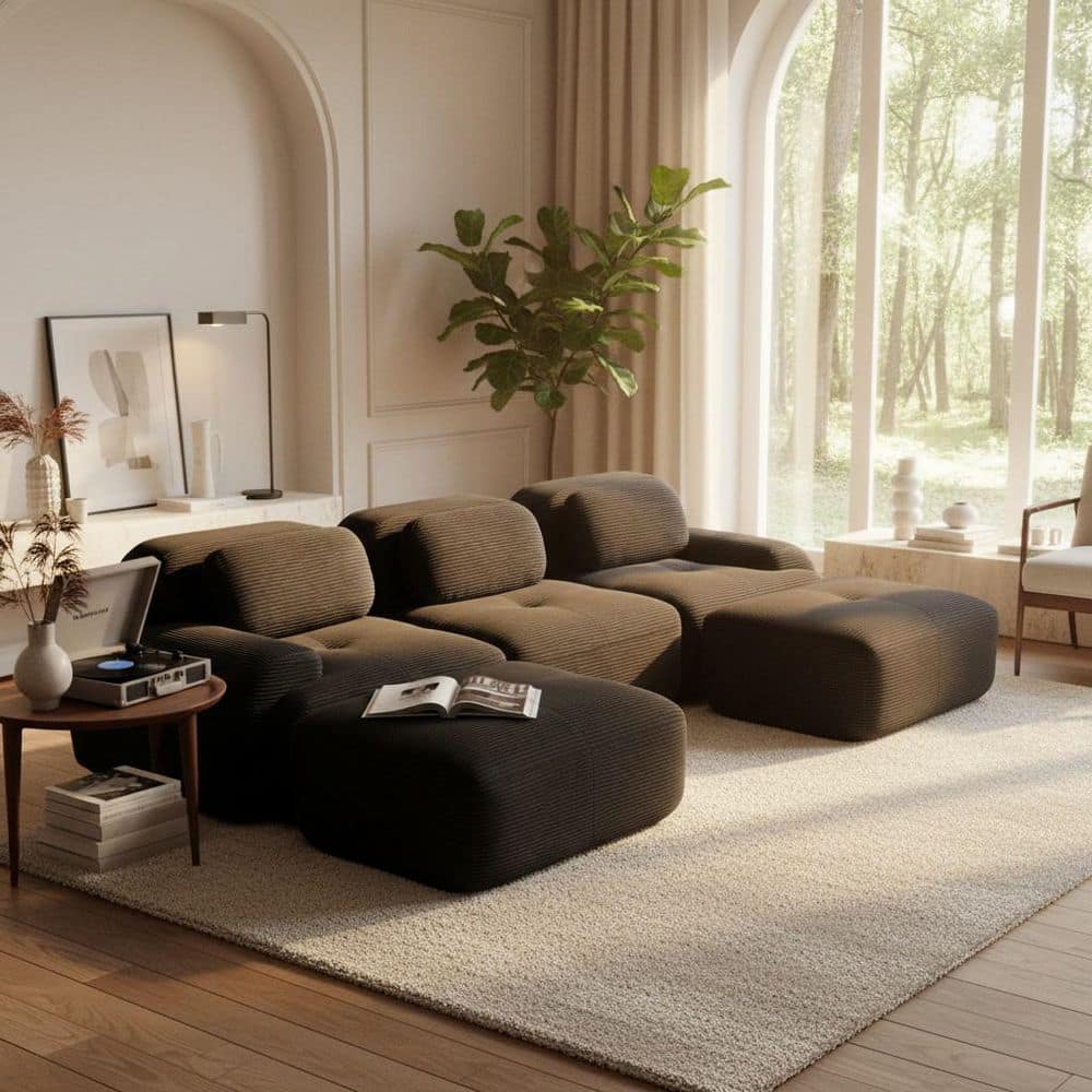 ウニコソファ dusty-rose-homy-casa-sectional