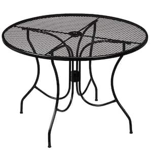 Nantucket Round Metal Outdoor Patio Dining Table