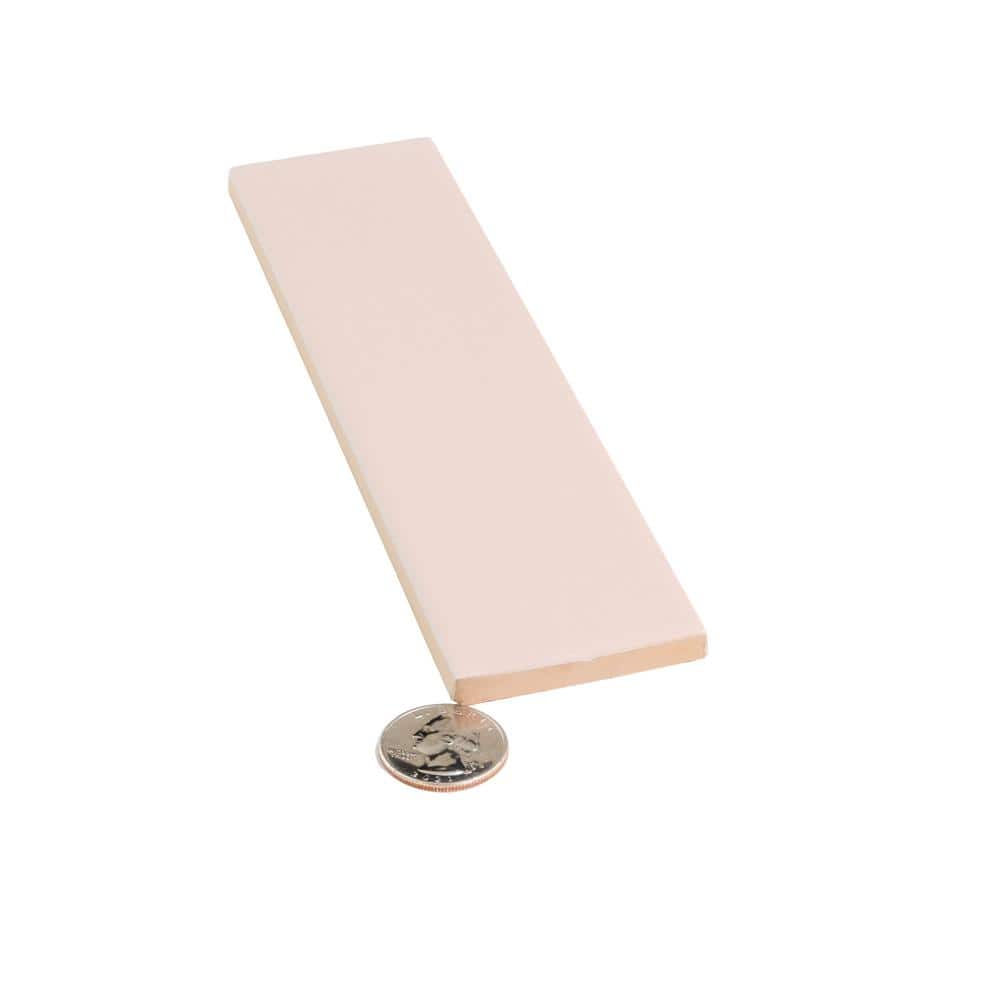 Matte Pink Ceramic Subway Tile 2" x 8"