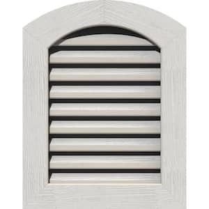 17" x 19" Round Top Primed Rough Sawn Western Red Cedar Wood Paintable Gable Louver Vent Functional