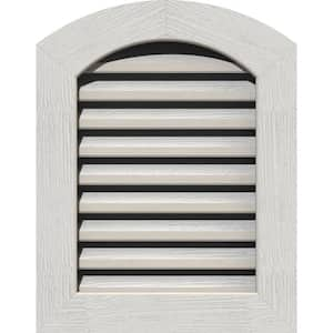 17" x 23" Round Top Primed Rough Sawn Western Red Cedar Wood Paintable Gable Louver Vent Functional