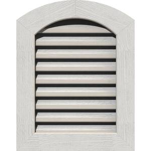 21" x 29" Round Top Primed Rough Sawn Western Red Cedar Wood Paintable Gable Louver Vent Functional