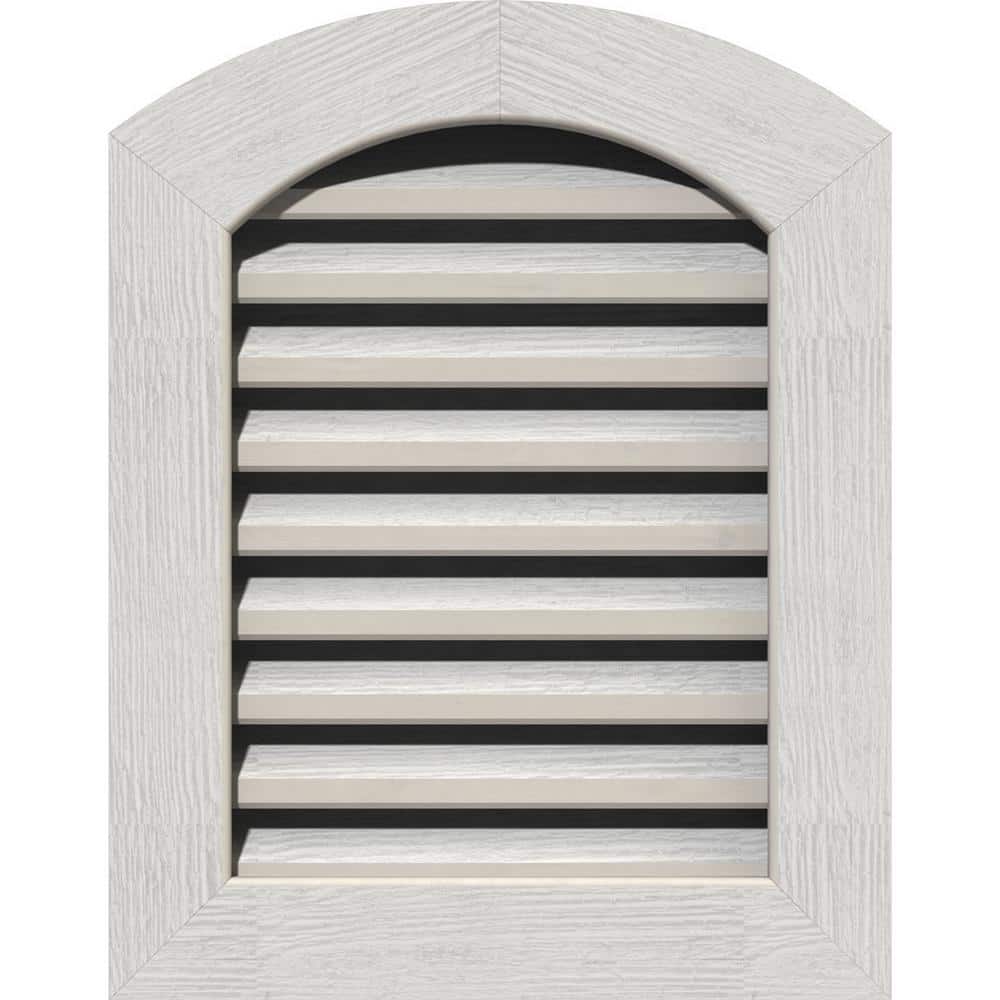 "27"" x 31"" Round Top Primed Rough Sawn Western Red Cedar Wood Paintable Gable Louver Vent Functional" price history on PriceWatchPro