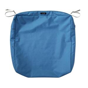 Ravenna 25 in. W x 27 in. D x 5 in. Thick Empire Blue Outdoor Lounge Chair/Loveseat Cushion Cover