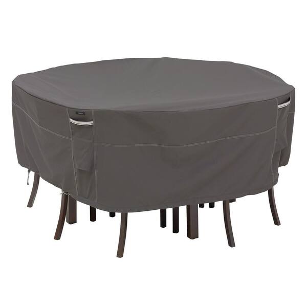 Classic Accessories Ravenna Xl Round Outdoor Table And Chairs Cover Premium Durable Water Resistant Patio 55 778 055101 Ec The Home Depot - Xl Round Patio Furniture Cover