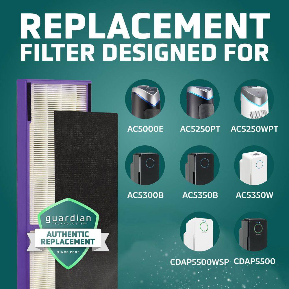 White HEPA Pet Pure Replacement Air Purifier Filter