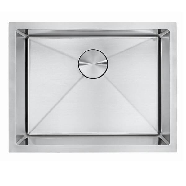 18 Gauge Undermount Stainless Steel 16 in. 0-Hole Bar Single Bowl Kitchen Sink in Brushed Stainless