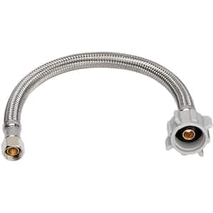 Universal x 7/8 in. BC x 12 in. Braided Stainless Steel Toilet Supply Line