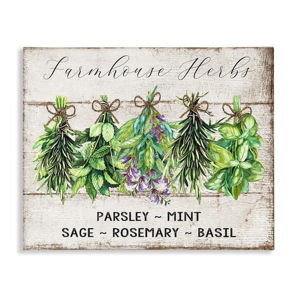 Vintage Farm Market Herbs by Creatif Belle Unframed Food Graphic Art Print 16 in. x 20 in.