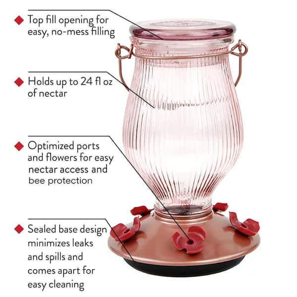 rose gold bird feeder