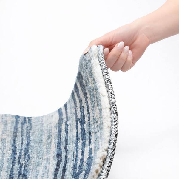Dream Shag Premium Machine Washable Abstract ADS75 Blue 10 ft. x 14 ft. Area Rug