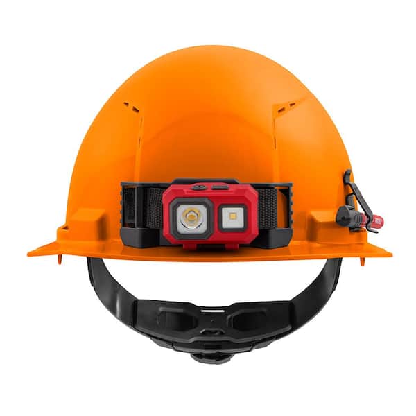 BOLT Orange Type 1 Class C Front Brim Vented Hard Hat with 4-Point Ratcheting Suspension (10-Pack)