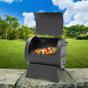 Portable Charcoal Grill or Side Fire Box in Black