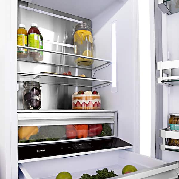 Autograph Edition 30 in. 2-Door Bottom Freezer Refrigerator w/ Ice & Water Dispenser in Stainless & Champagne Bronze