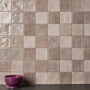 Kingston Taupe 3.93 in. x 3.93 in. Glazed Ceramic Wall Tile (5.38 sq. ft./Case)