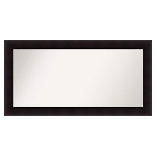 Amanti Art Portico Espresso 49.75 in. x 25.75 in. Custom Non-Beveled Wood Framed Batthroom Vanity Wall Mirror