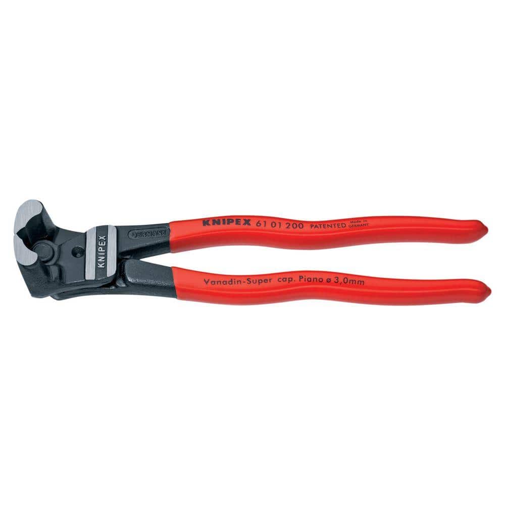 KNIPEX 8 in. High Leverage Cross Cut Bolt End Cutting Pliers 61 01 200 -  The Home Depot