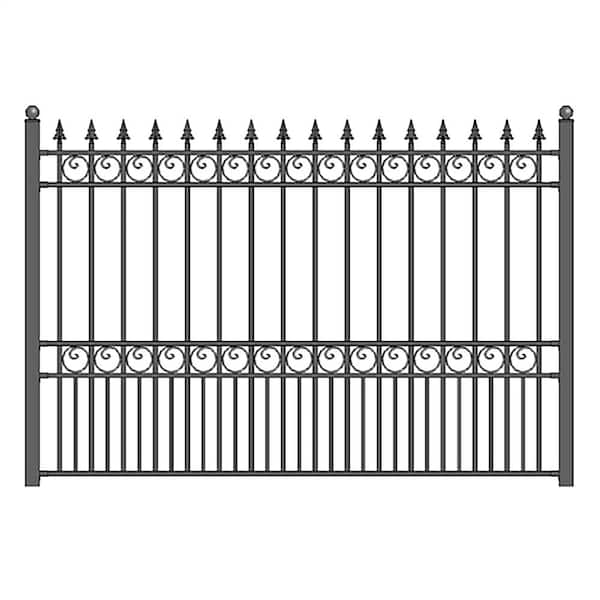 2-Panel Fence Kit London Design 8 ft. x 5 ft. Each Security Fence Panels Steel Fence Kit