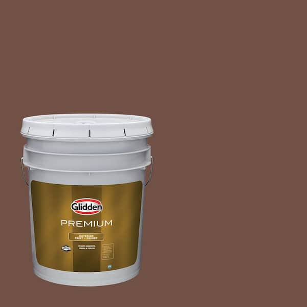 Glidden Premium 5 gal. PPG1061-7 Big Foot Satin Exterior Latex Paint