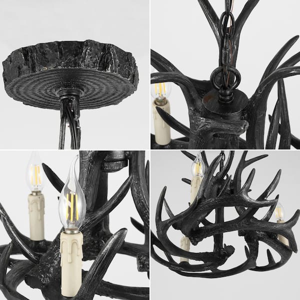 Antler ペンダントライト Real Deer Antler Tumbleweed Chandelier with 14 Lights