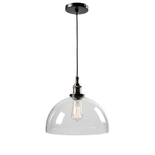 Arcade 1-Light Oil Rubbed Bronze and Antique Brass Pendant Pendant Lights