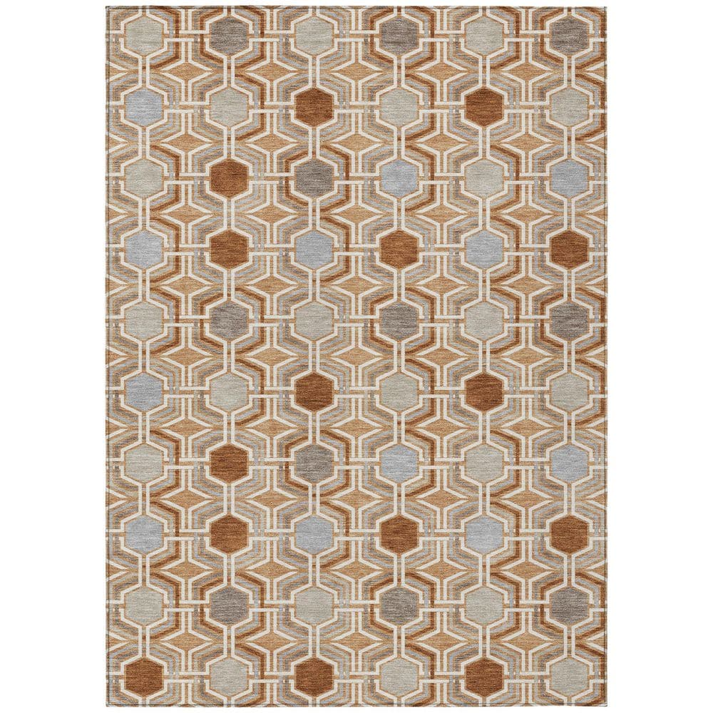Chantille Machine Washable Indoor/Outdoor Abstract ACN3006 Copper 10 ft. x 14 ft. Area Rug price history on PriceWatchPro