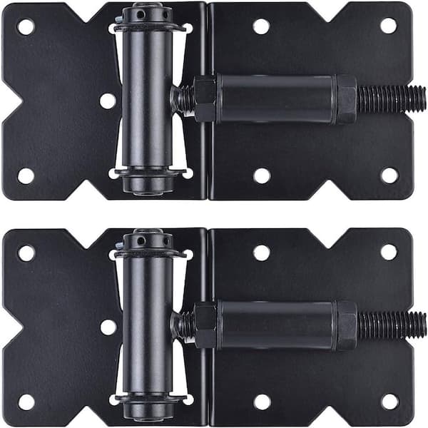 DURIGID Self-Closing Gate Hinges - 90 Degree Adjustable Weld Hinges, Pack Of 4, Black 7 thumbnail image